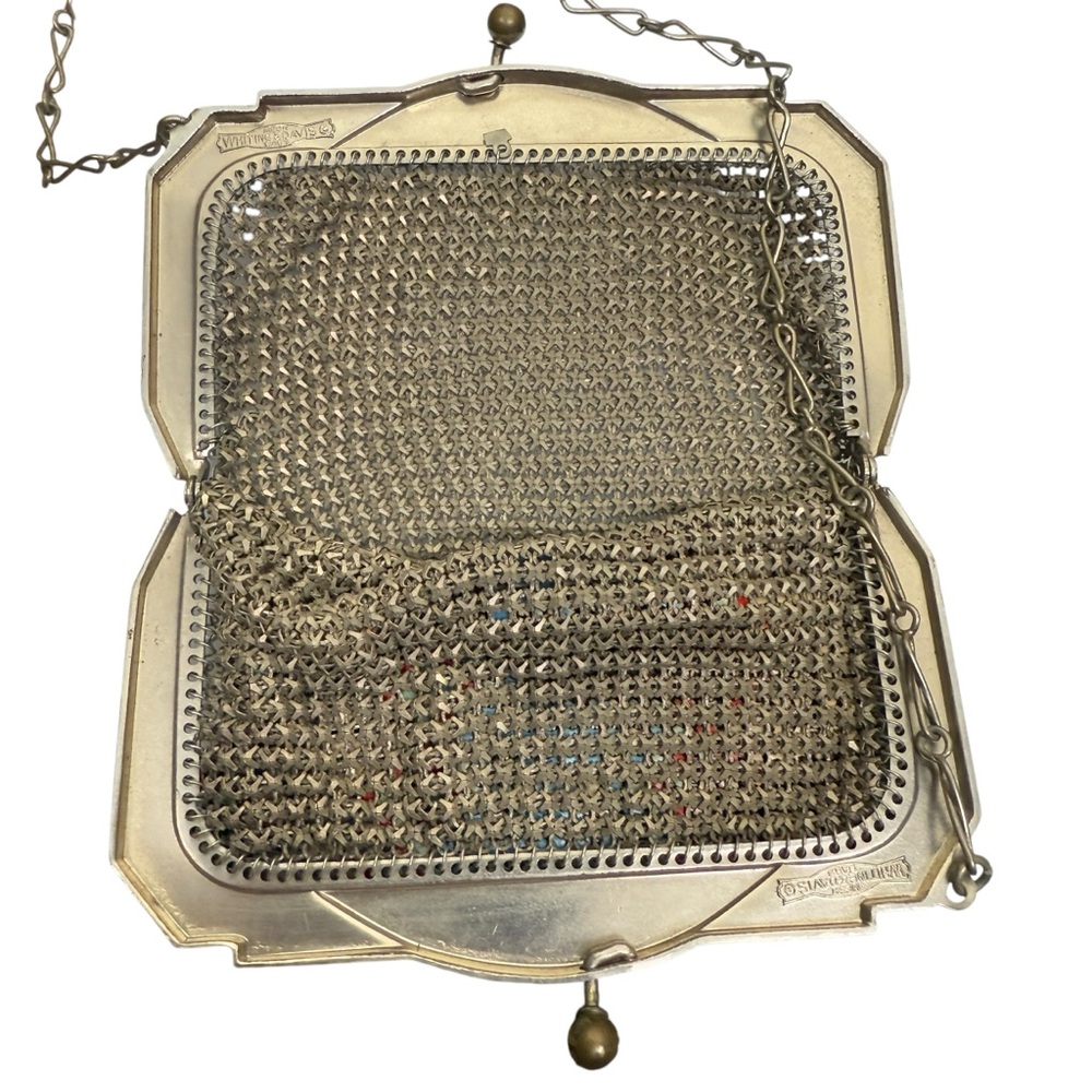 Whiting and Davis Antique 20’s Enamel Mesh Mini Bag - Picture 2 of 4